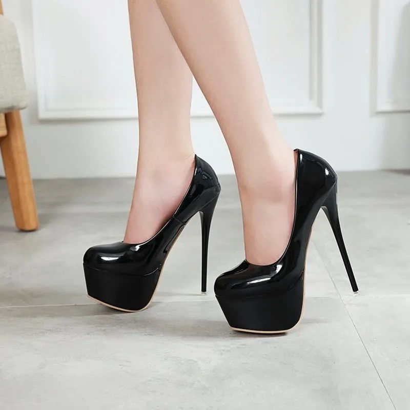 Wholesale Womens Sexy Stiletto Heels 16CM Waterproof Platform Super High Nightclub Shoes Big Size 42 At Only 43.9 DHgate.Com