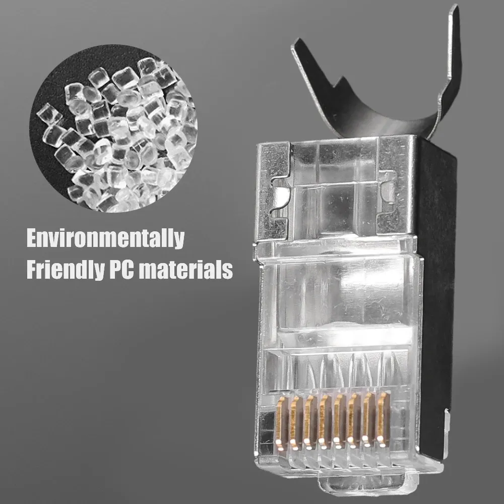 Metal Shielded CAT7 RJ45 Connectors Gold Plated... From Ddmyday, $18.09 ...