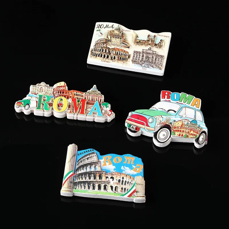 Roma Italy 3D Refrigerator Magnet - Handmade Resin Travel Souvenir, Home & Kitchen Decoration - View #11