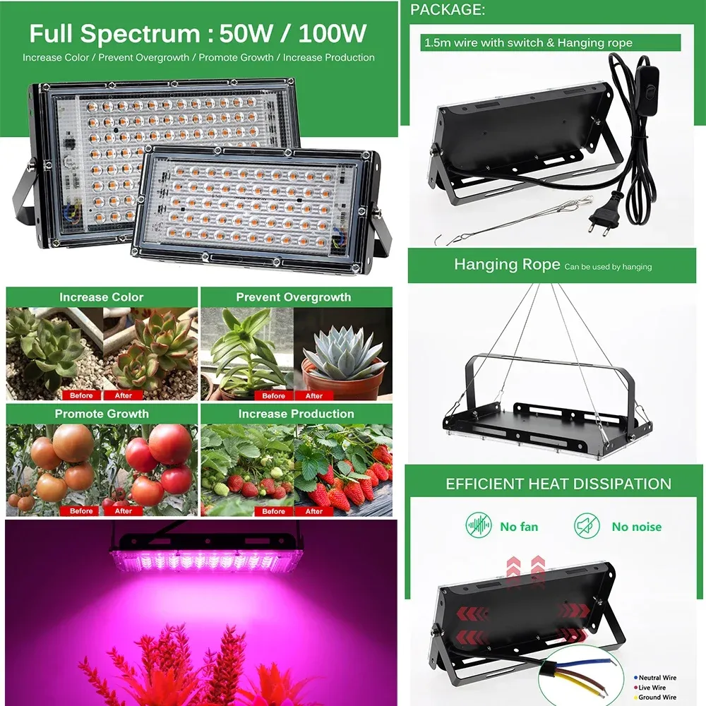 Led Grow Light Full Spectrum Hydroponic Plant Lamp... From Ddmyday, $20 ...