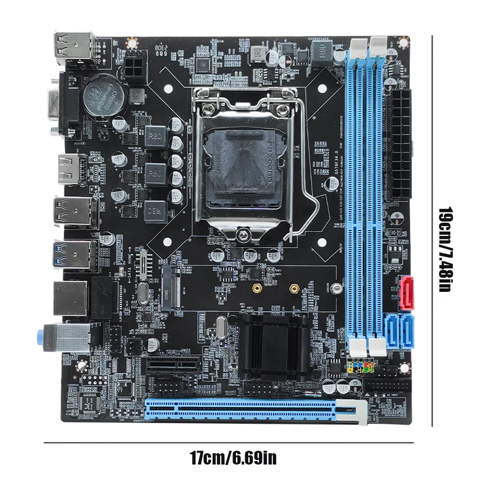 B75 Micro-ATX PC Motherboard Gaming Kit With Core i5 3570 Processor and 16GB Memory Kit DDR3 RJ45 Support 1066/1333/1600 MHZ