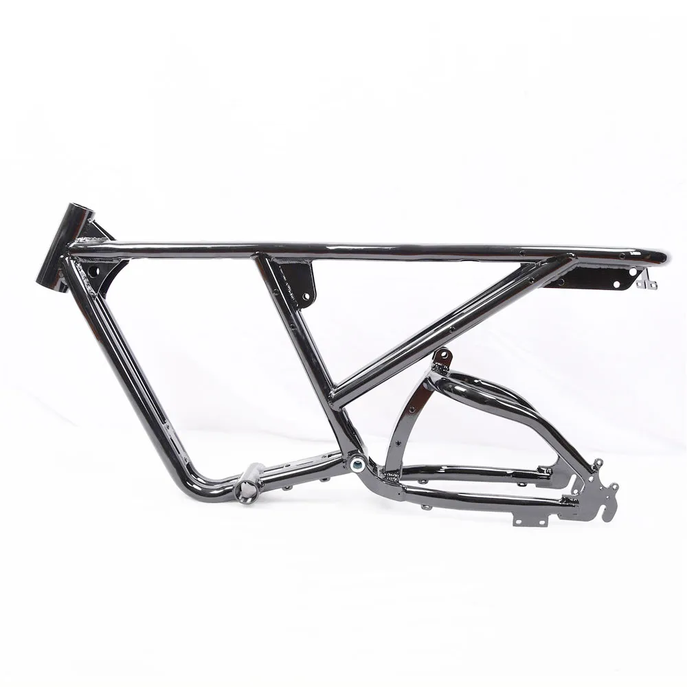 Lightweight 20 Inch DIY Ebike Frame Aluminum Alloy Two Wheel Snow Fat Tire Bike Frame with Internal Alignment Soft Tail