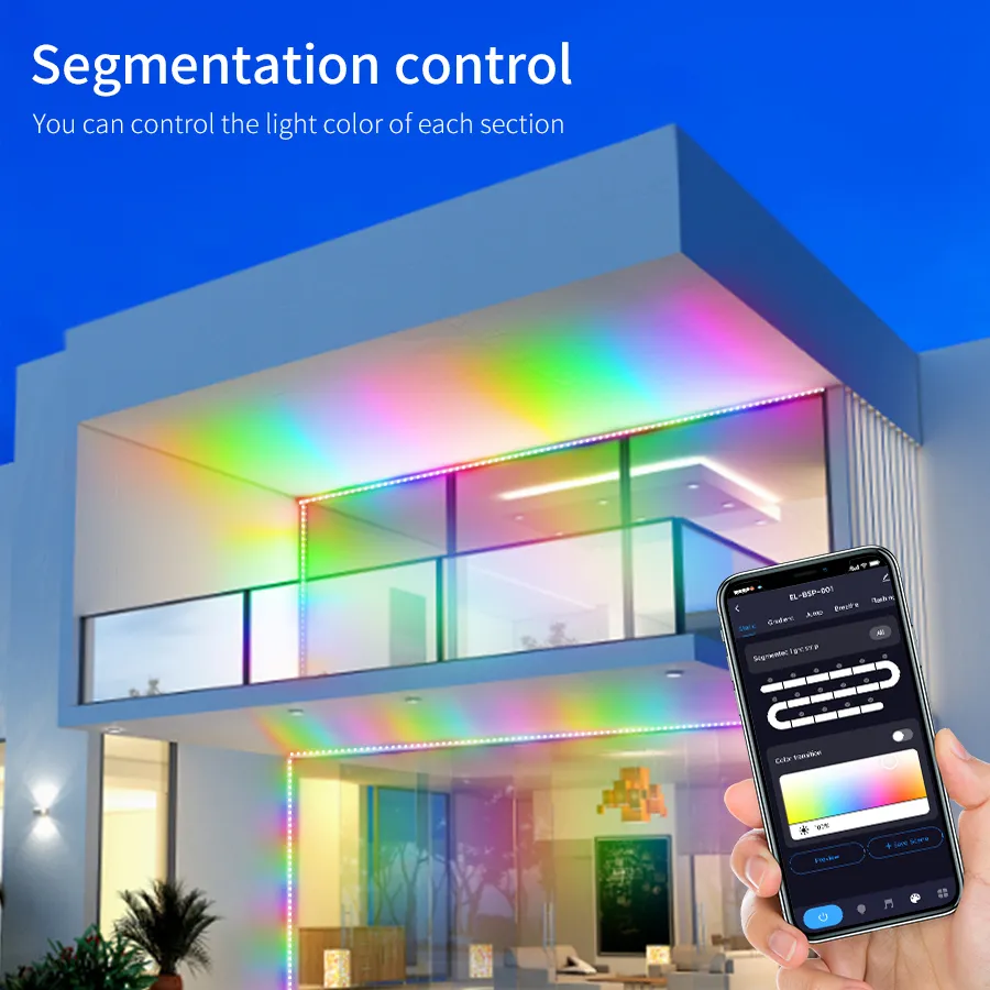 Smart WiFi Dreamcolor LED Strip Lights - 24V WS2811...