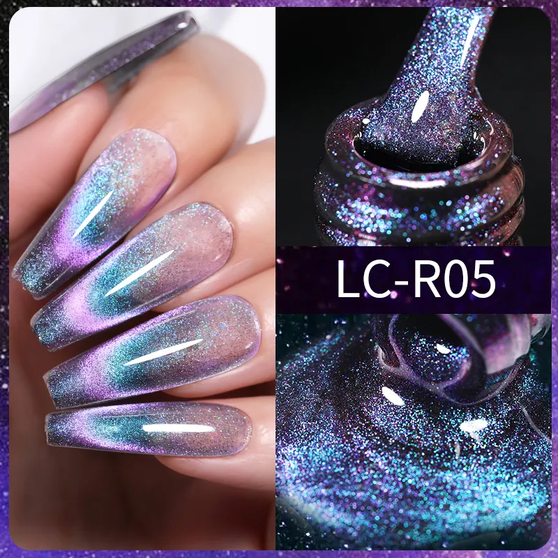 milly nail✴︎ DHgate.com:LILYCUTE Cat Eye Gel Nail Polish, 9D Laser