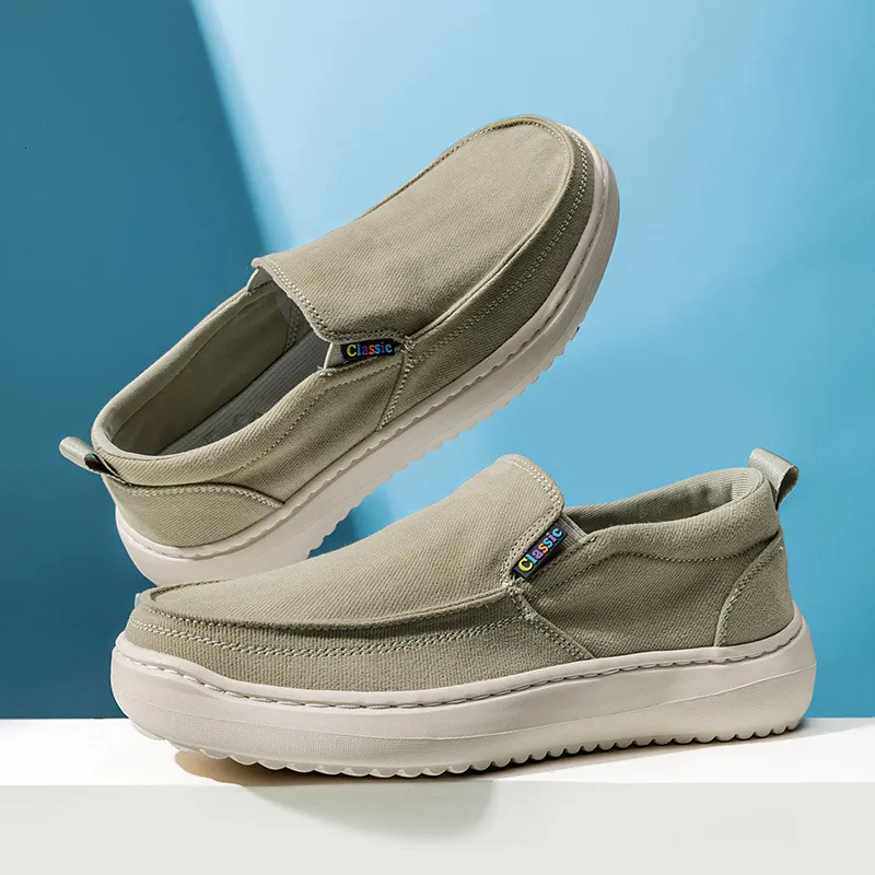 Lefu Non-Slip Canvas Shoes: Handcrafted Step-On Casual Dad 