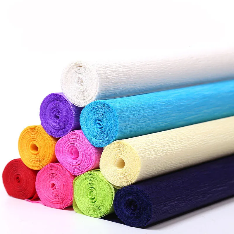 Birthday Crepe Paper Craft: 250x50cm Crinkled Paper For DIY Flowers ...