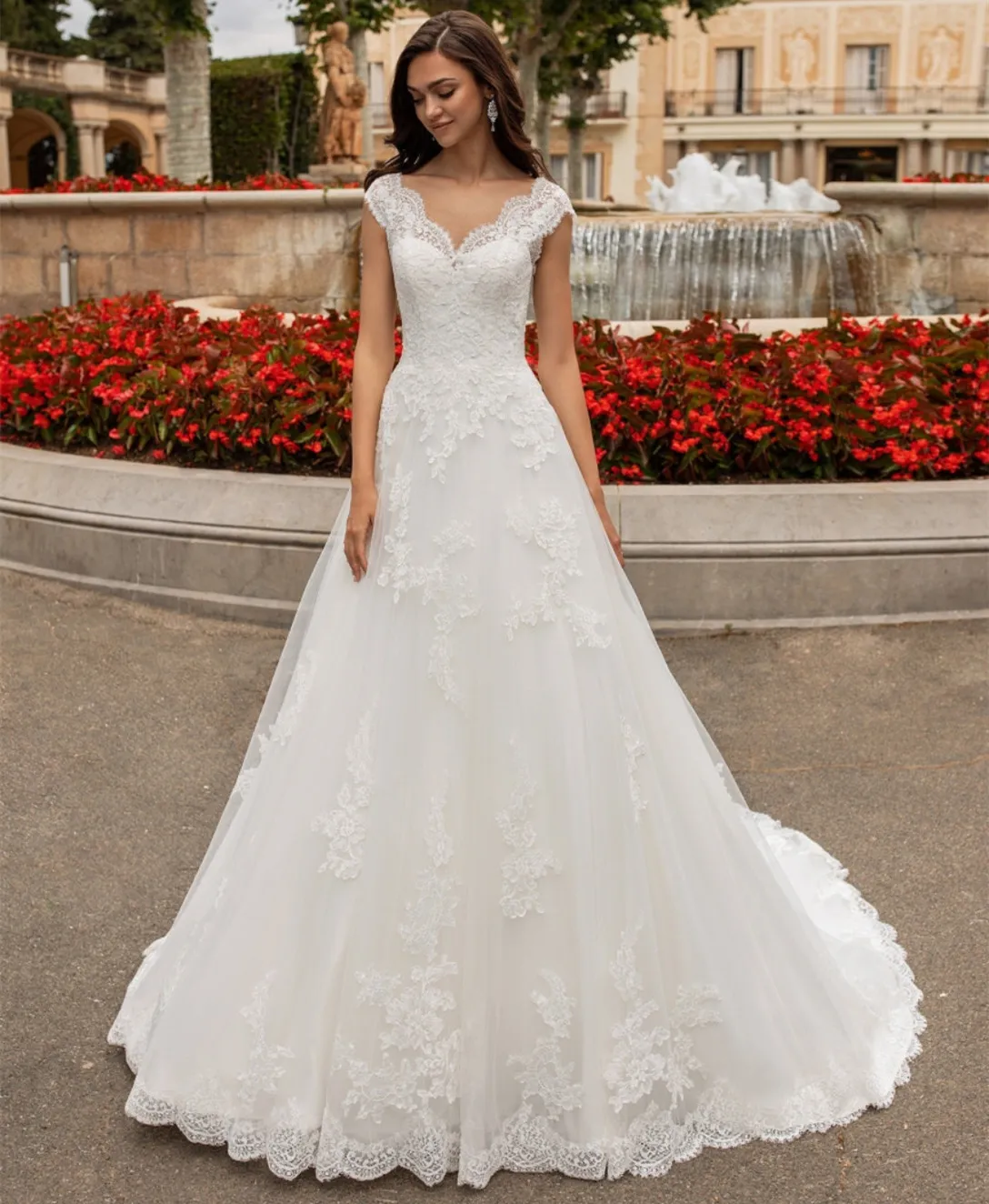 white lace dip hem dress Almost A Dream Eyelet Lace Bubble Hem Dress (White)