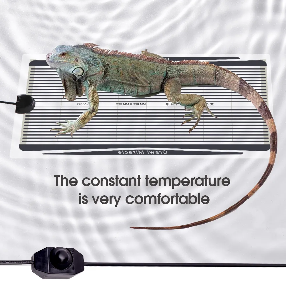 Adjustable Reptile Heat Mat with Thermostat 5W-35W Graphene