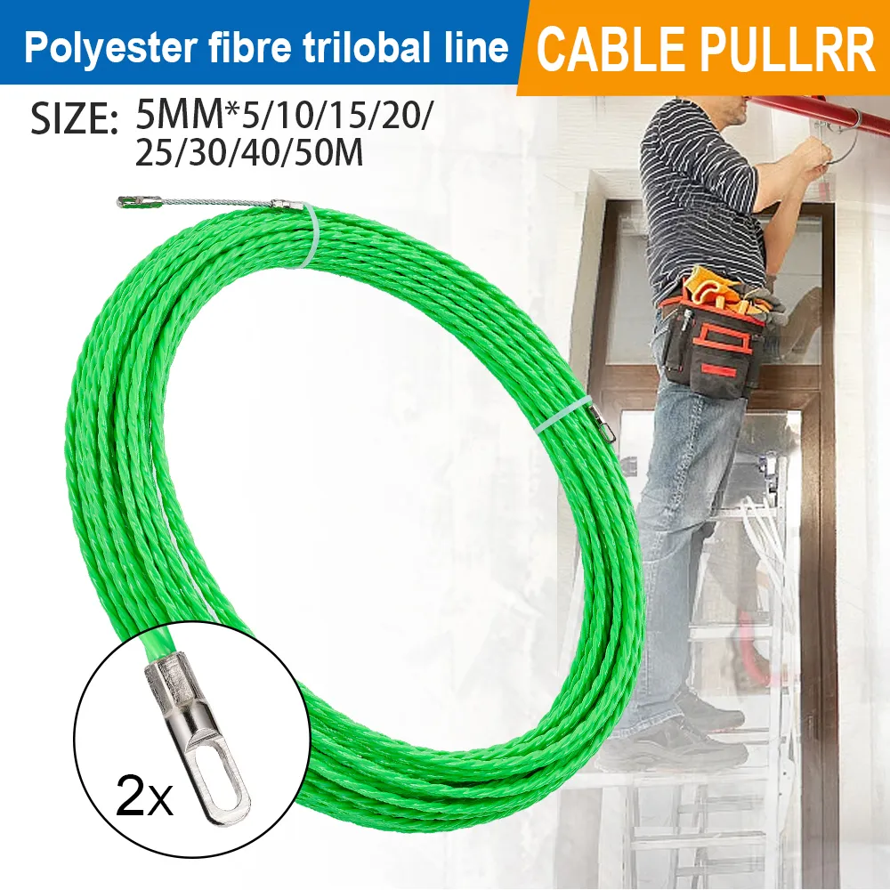 Fish Tape Wire Puller: 5mm Fiberglass Wire Cable Guide Device Aid