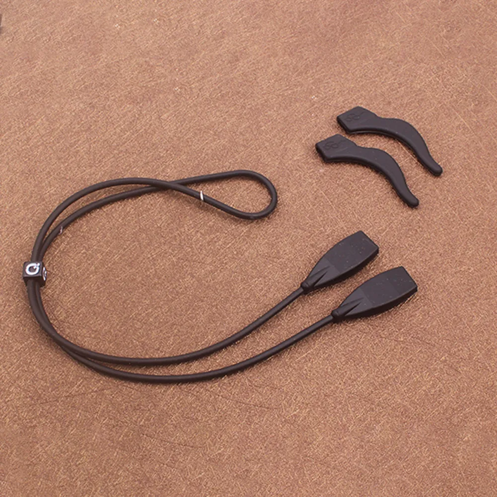 Adjustable Glasses Strap, Anti-Slip Eyeglass Straps and Ear Hooks Black 4pcs Adjustable Glasses Strap, Anti-Slip Eyeglass Straps and Ear Hooks Black 4pcs