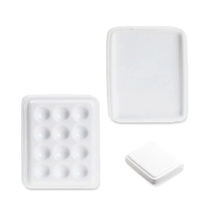 36 Slot Dental Porcelain Mixing Watering Moisturizing Plate Round Shape Ceramic Palette 2719