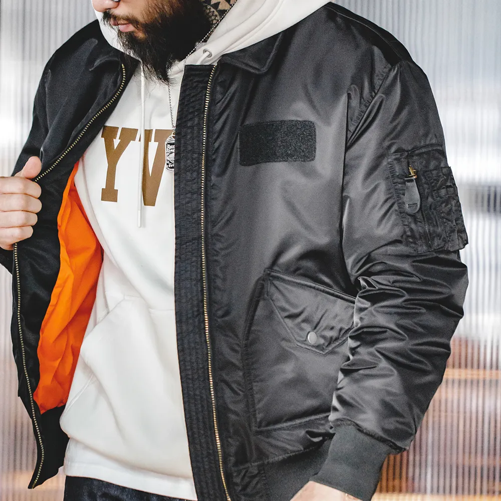 Men's Military Bomber Jacket - CWU-45P Style, Thickened Winter Padded, Army Green & Black, Vintage Outwear Men's Military Bomber Jacket - CWU-45P Style, Thickened Winter Padded, Army Green & Black, Vintage Outwear