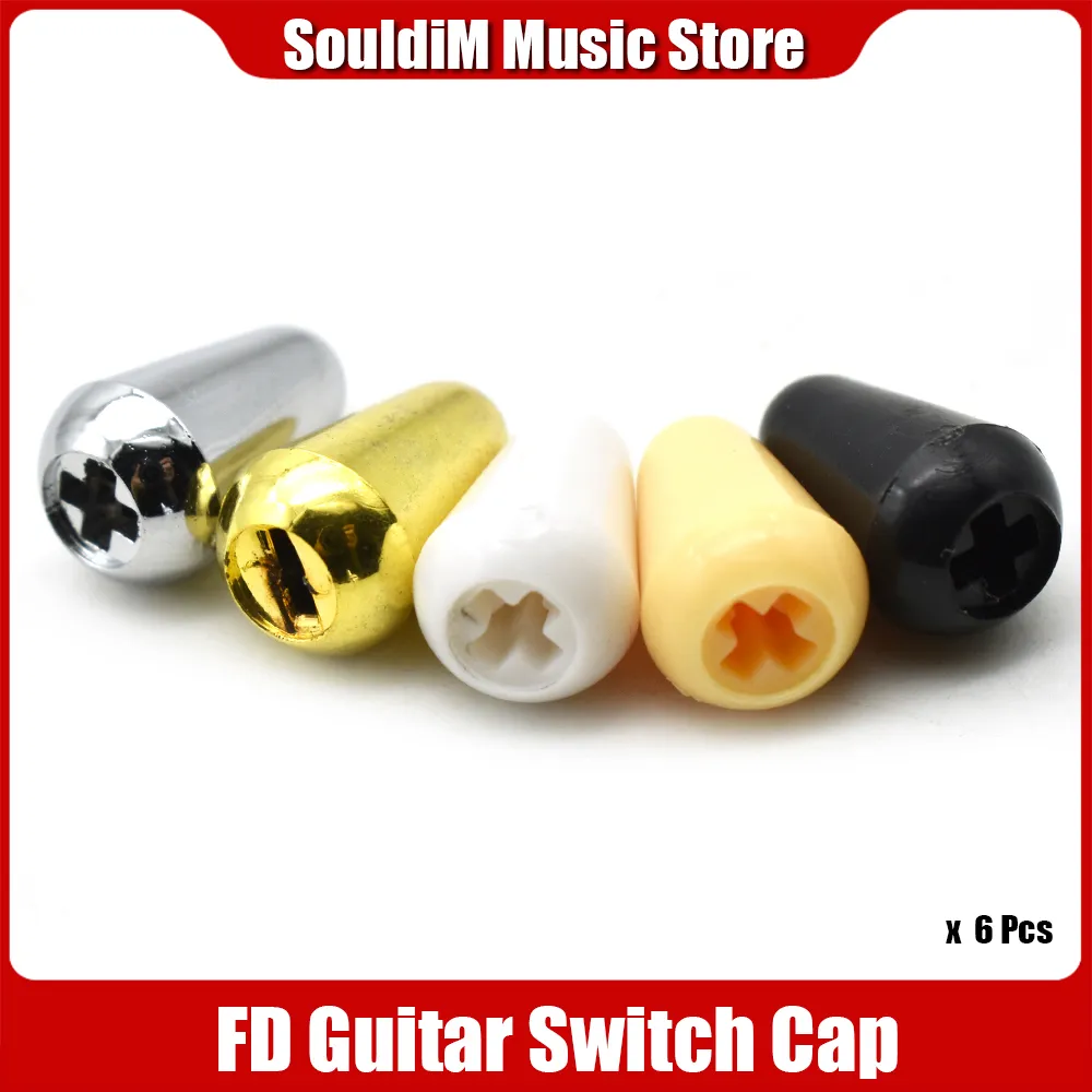 5-Pack Guitar 3/5 Way Switch Tip, Pickup Selector Switch Knob, For ST TL Electric Guitar, Black
