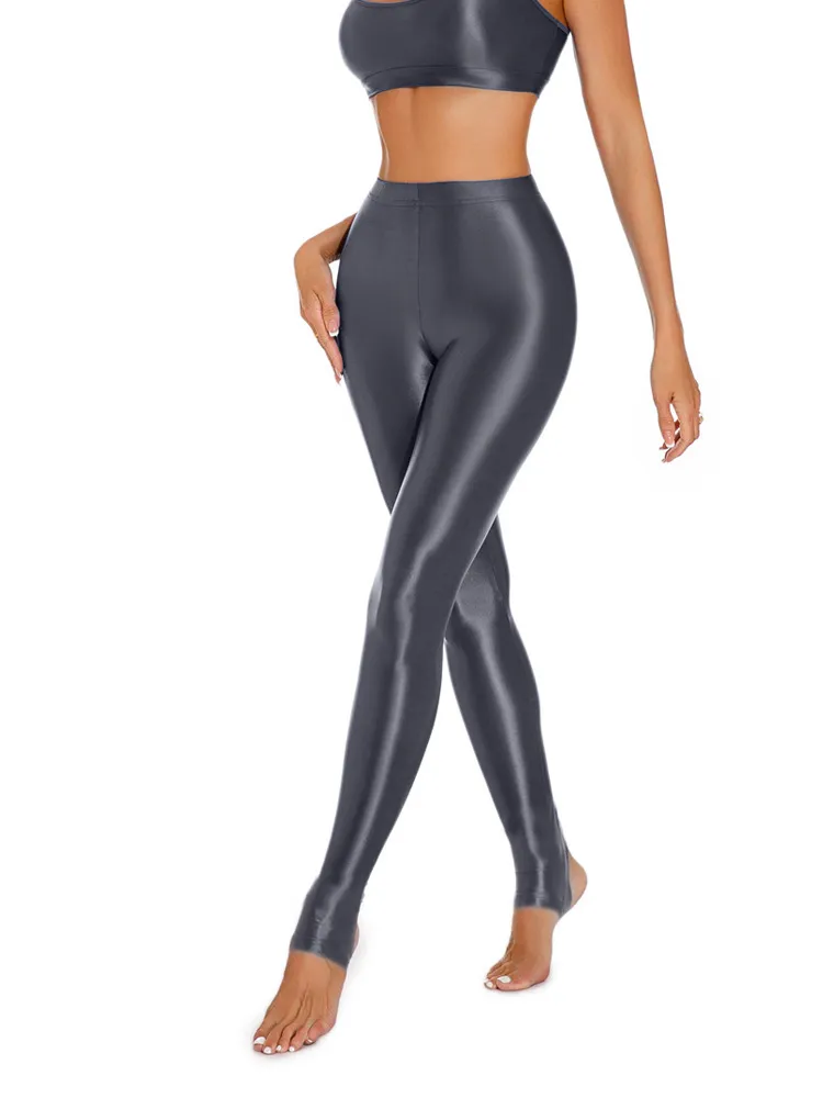 Sexy Satin Glossy Shiny Pencil Pants: Elastic, Tight, Smooth