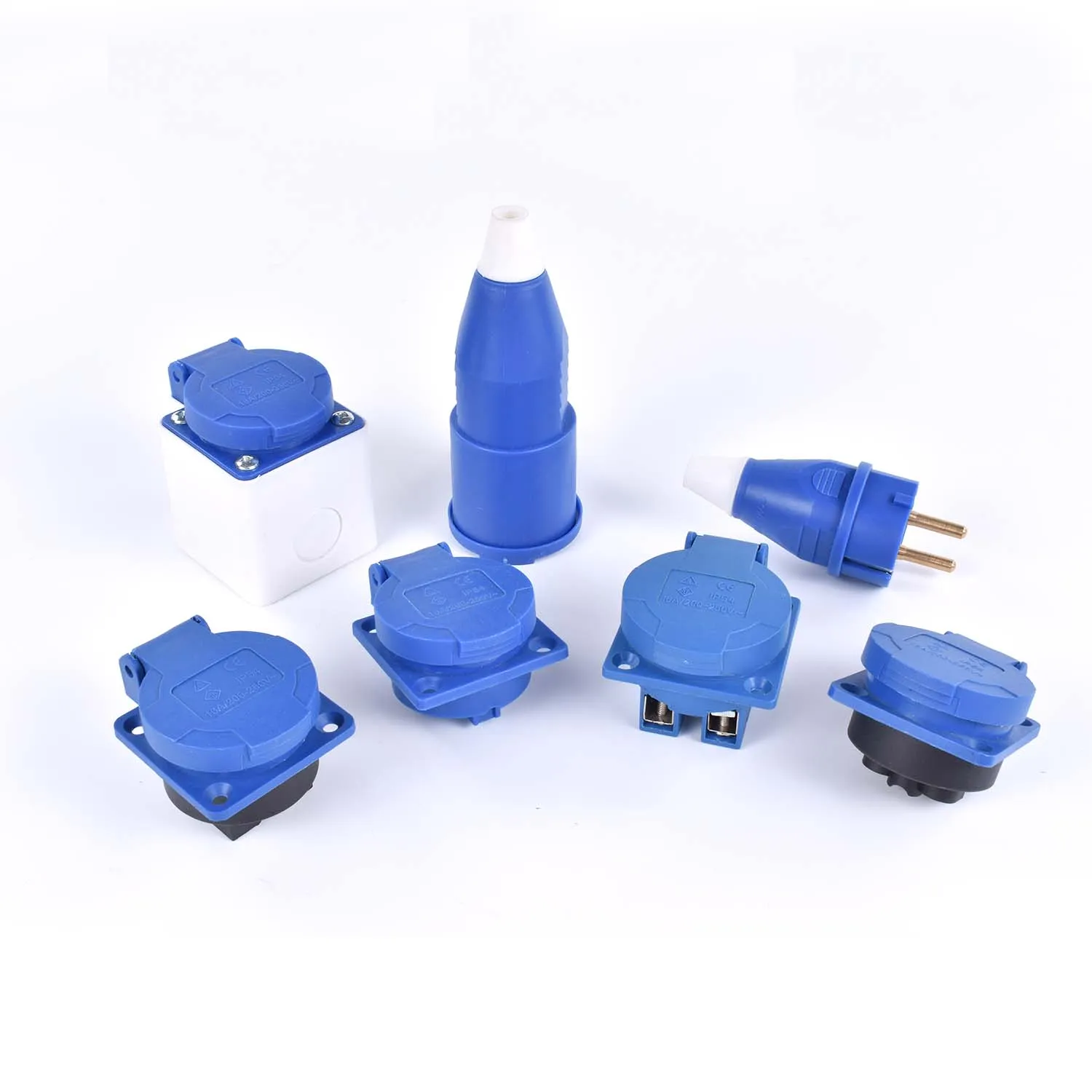 European Waterproof Industrial Plug And Socket 2 Core 2P 16A Connector