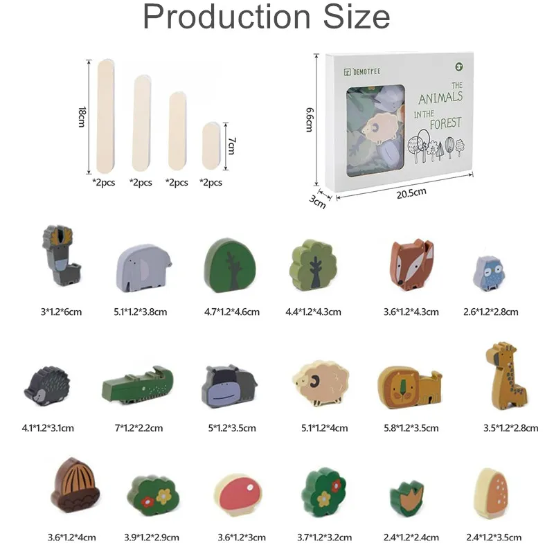 Animal Stacking Toys Kids Wooden Balance Stacking Montessori Toy ...