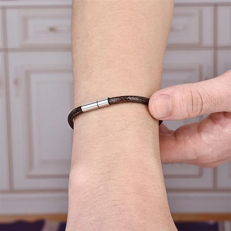 JIAYIQIHandmade Leather Waxed Cord Bracelets, Lucky Rope Bracelet Bangles  for Women Men, Wax Cord Thread Bracelets for Friendship, Gift Jewelry,