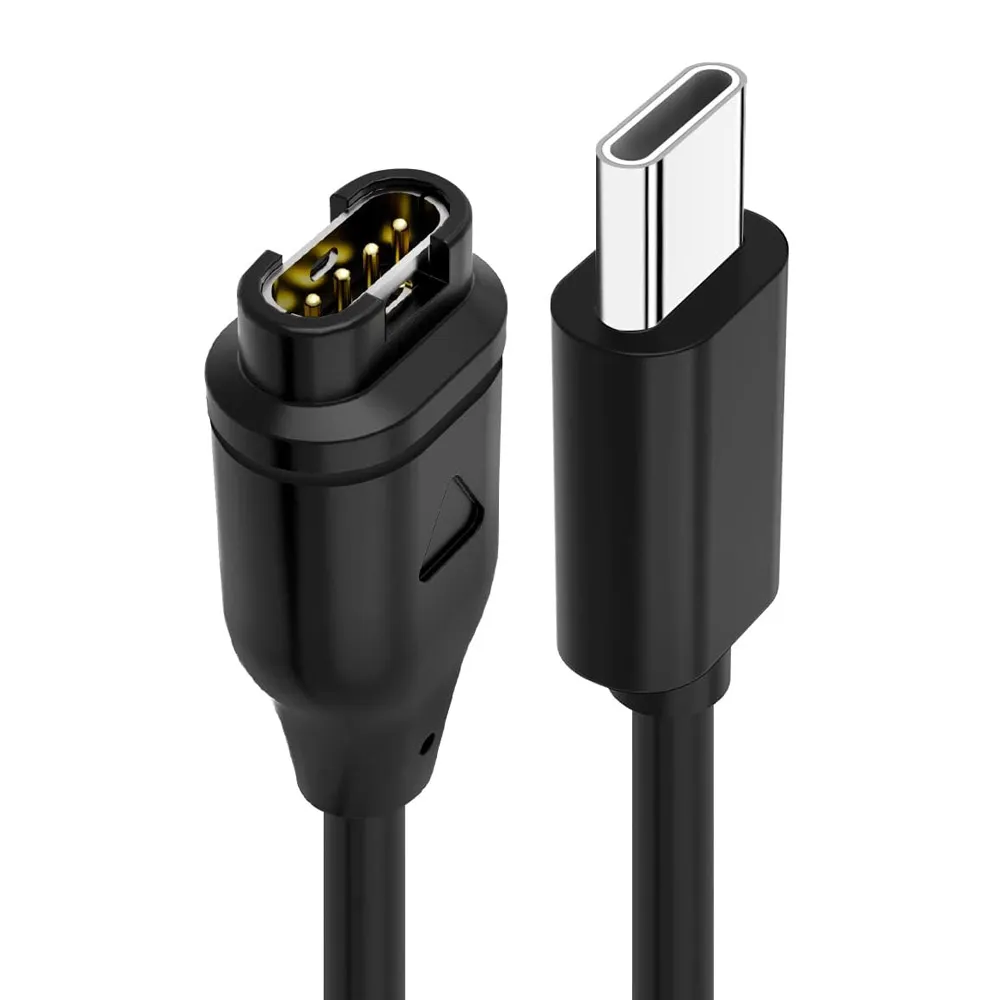 100cm Charging Cable For Garmin Forerunner 45 55 245 255 265 745 945 - Black