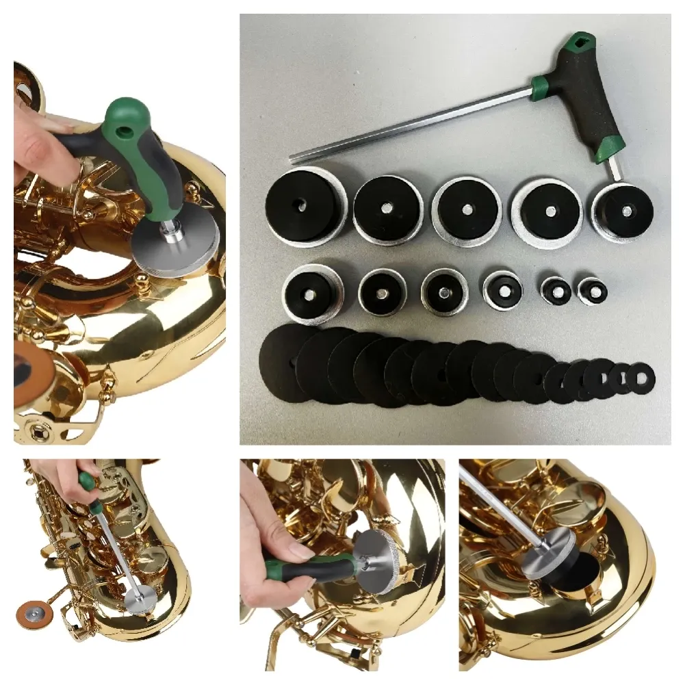 Saxophone Tools Saxophone Repair Kit with Sound Hole Grinding Leveling Tools for Tenor ...
