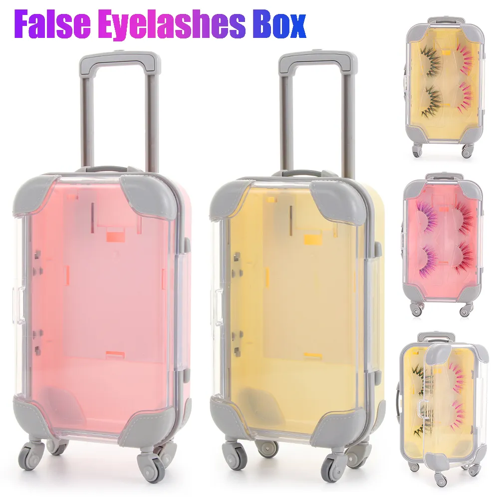 Makeup Storage Organizer Box Colorful Plastic Eyelash Case Holder