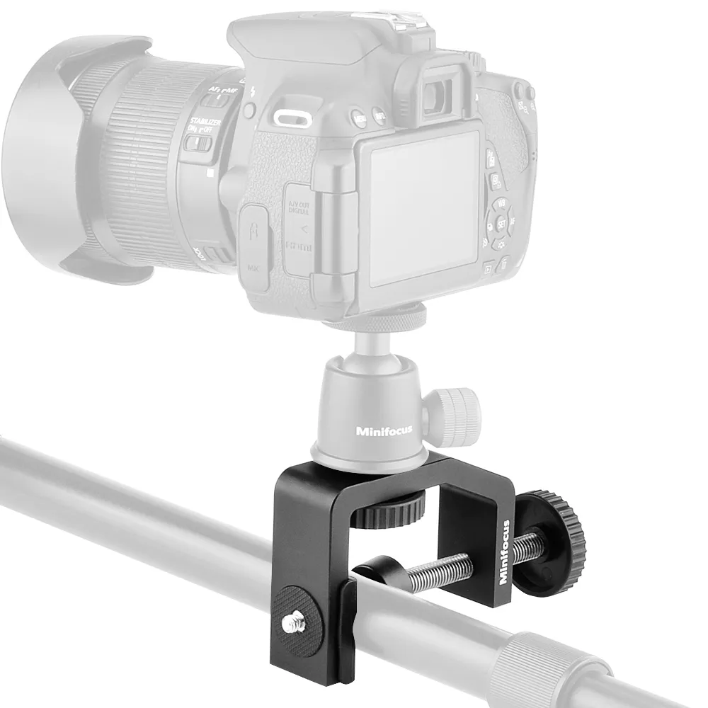 Camera C-Clamp Multifunctional Aluminum Alloy Desk Mount Stand with 1/4 ...