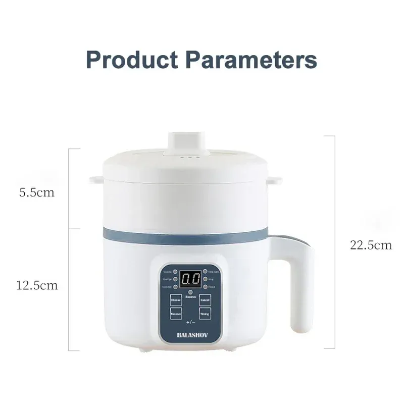 Mini Multifunctional Rice Cooker with Steamer: Household Hot Pot ...