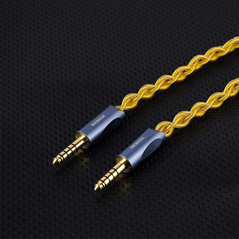 NICEHCK AuKing Flagship 7N OCC 4N Gold Plated HiFi IEM braided 