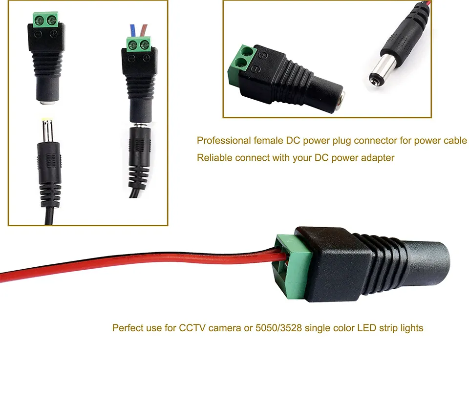 Cavo di prolunga adattatore di alimentazione DC 12V 3/5/10/30M 5.5 * 2