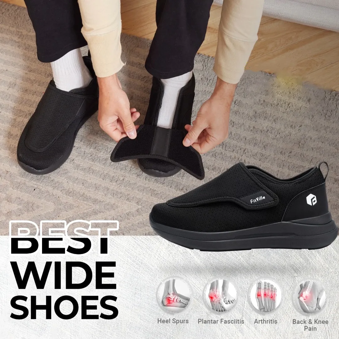 Dames Heren Diabetische Schoenen Brede Wijdte Oedeem Schoenen Wandelschoenen voor Ouderen Gezwollen Voeten – koop de beste producten in de online winkel