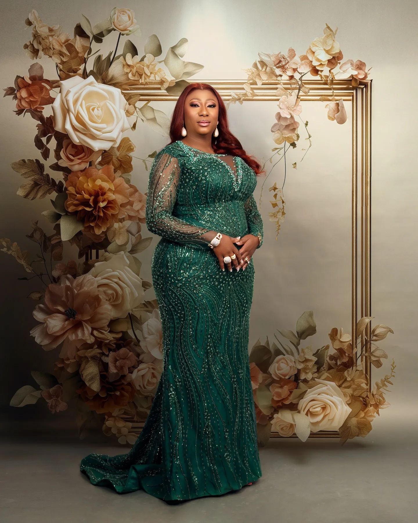 dark green reception dress Leely Women Dark Green Chiffon Long Sheath Wedding Guest Dress with Cape One Shoulder Formal Dress