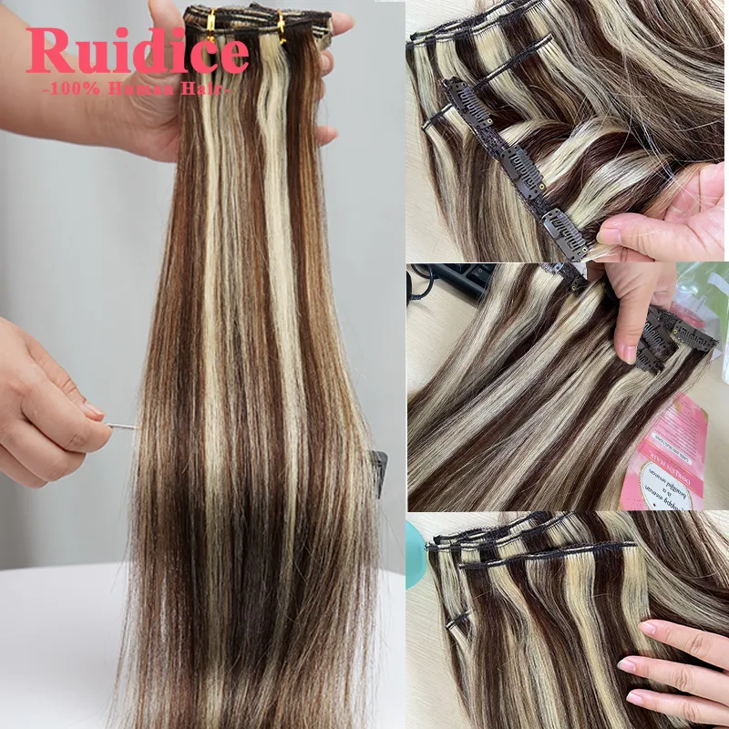 Clip in Hair Extensions 110g to 200g 7 to Set 100% Real Remy  display picture 3