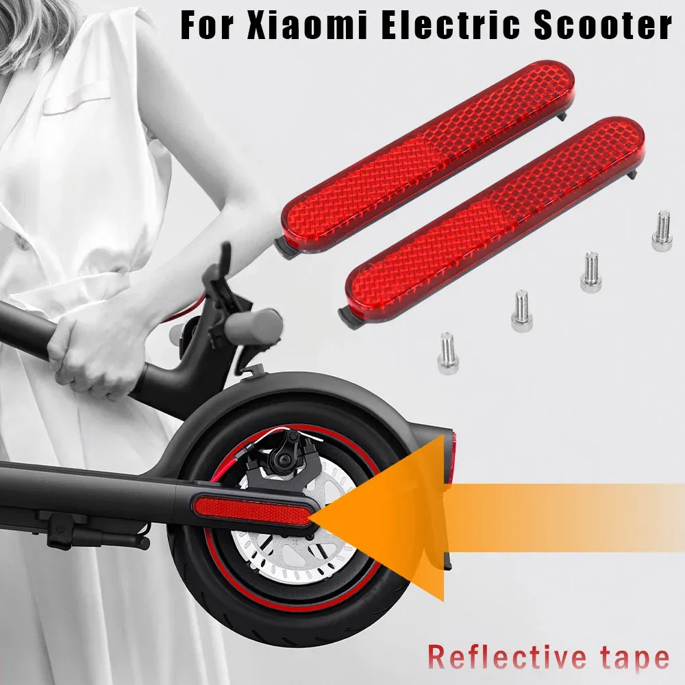 Pair Rear Wheel Cover Reflectors For Xiaomi Mi 1s, Pro2, M365, M365 Pro, Mi3 Scooter