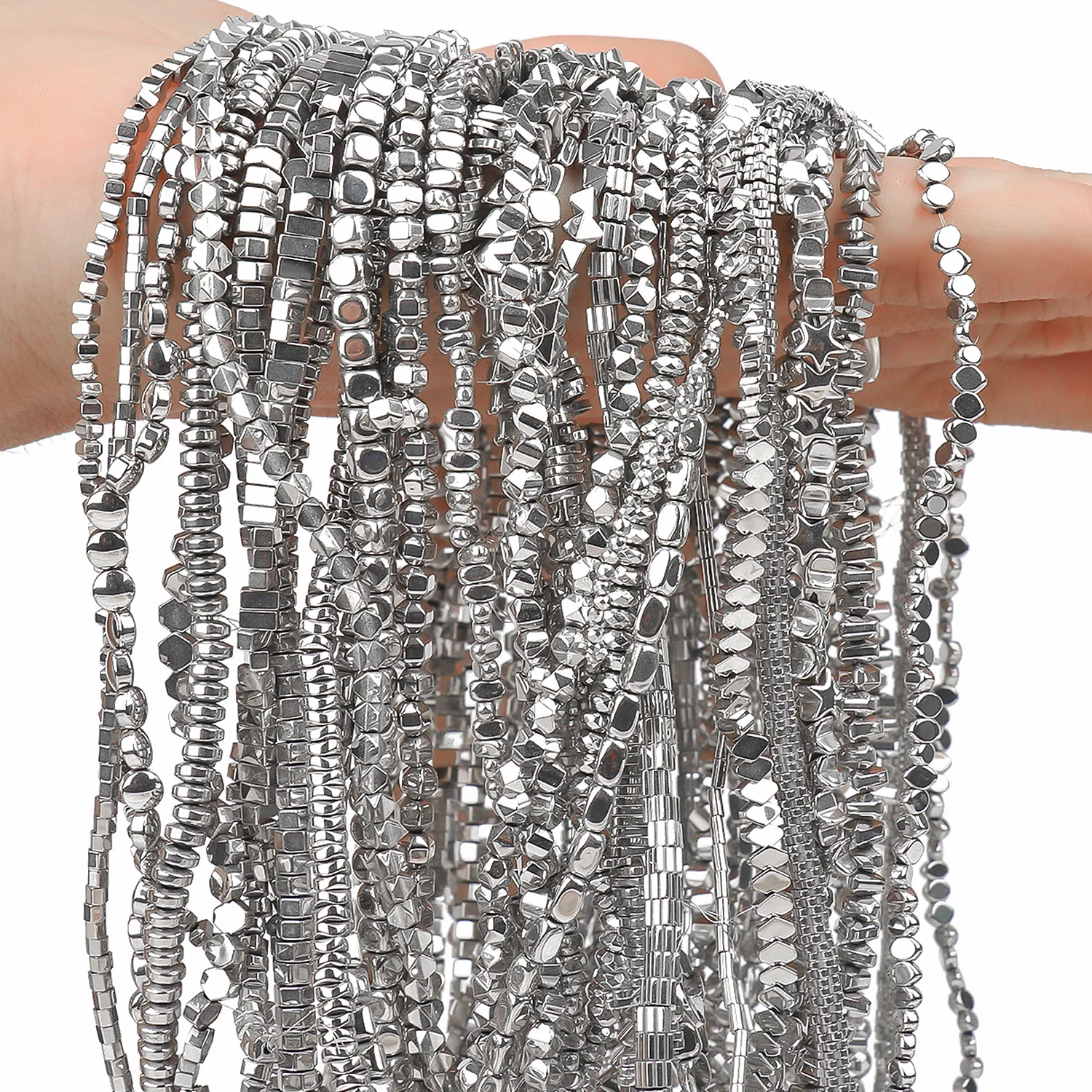 Charms For Jewelry Making Wholesale, Hematite Loose Beads: Rhodium