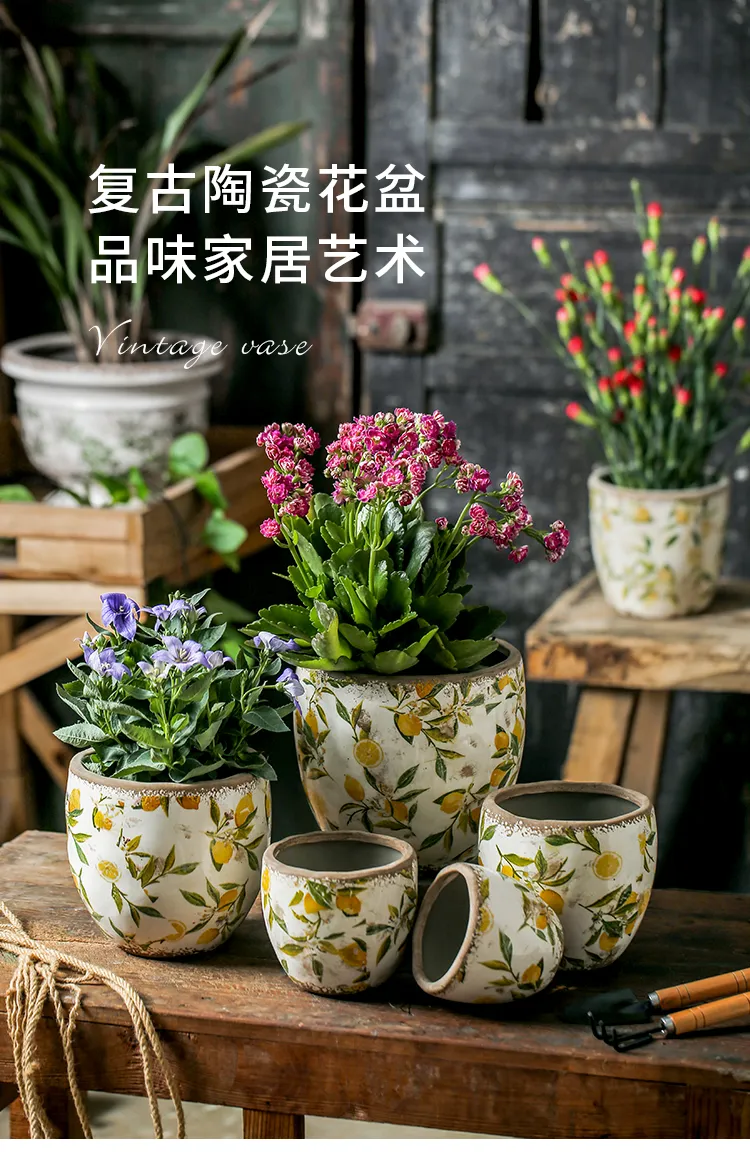 Nordic Vintage Ceramic Flower Pots: Creative... From Ddmydec, $91.37 |  DHgate.Com