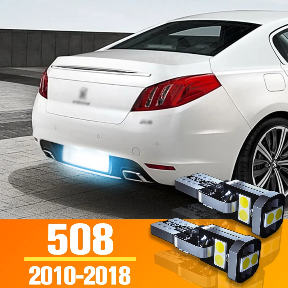 2Pcs LED License Plate Light Bulbs For Peugeot 508 SW 2010-2018, Bright  White, Direct Replacement