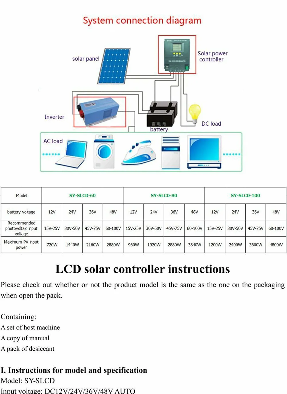 4800W MPPT Solar Charge Controller – 100A 12V/24V/36V/48V, USB Ports, PV Regulator For Battery Bank