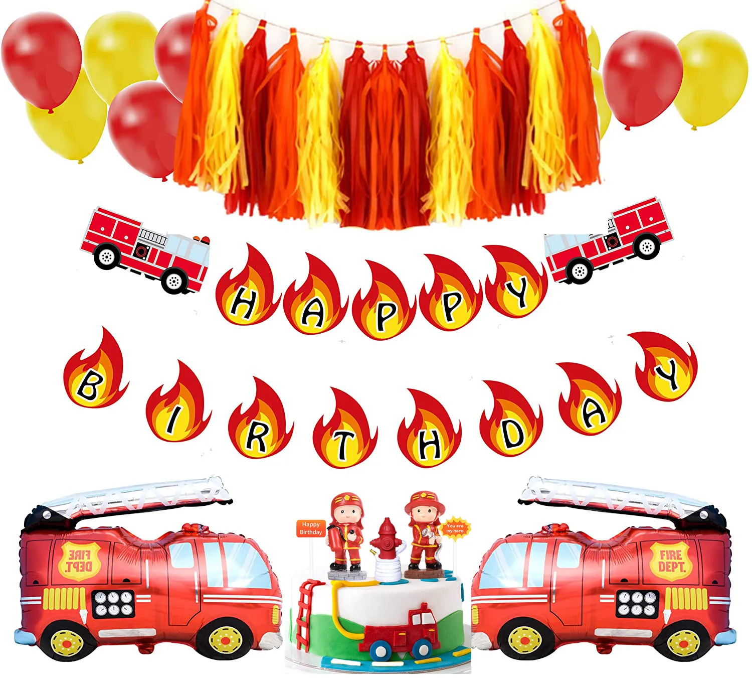 dhgate-com-firefighter-birthday-party-decorations-fire-truck-cake-topper-balloon-banner-tissue-paper-tassels-more-for-kids-baby-showers-home-garden