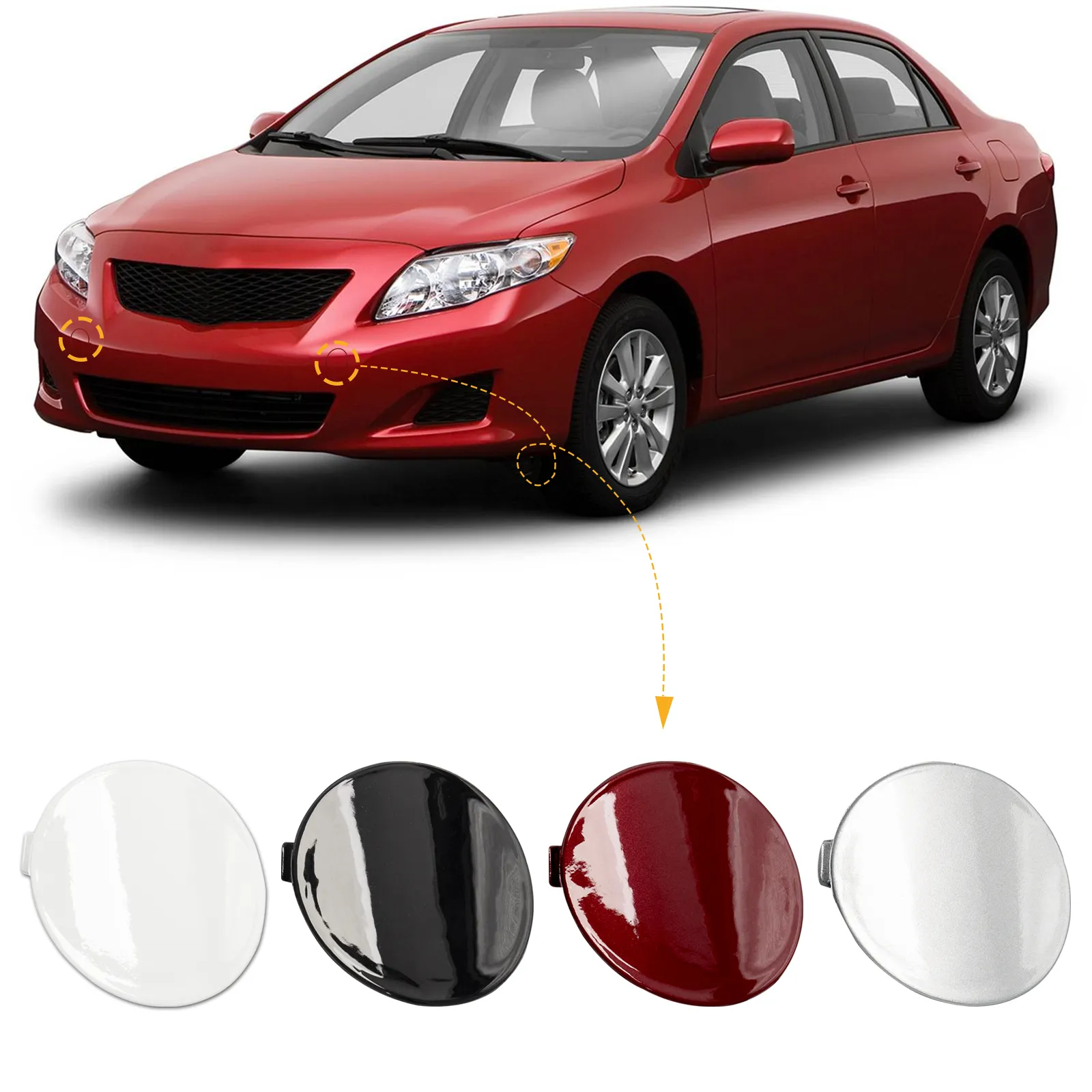 TOTMOX Front Fog Light Grille Cover Trim, Compatible With