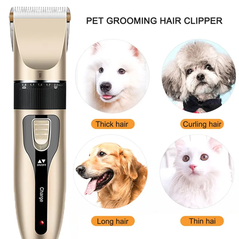 DHgate 2024 Electric Dog Cat Hair Clippers Rechargeable Professional Grooming Kit for Animals Ceramic Blade Trimmer Shaver Set Pet Supplies