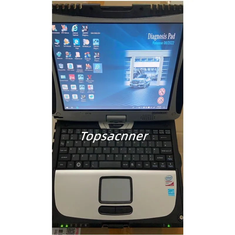 2023.06 Toughbook CF19 CF-19 I5 520 with software DTS Monaco8 Vediamo X/entry DAS EPC installed in 512GB SSD for MB Star C4/C5