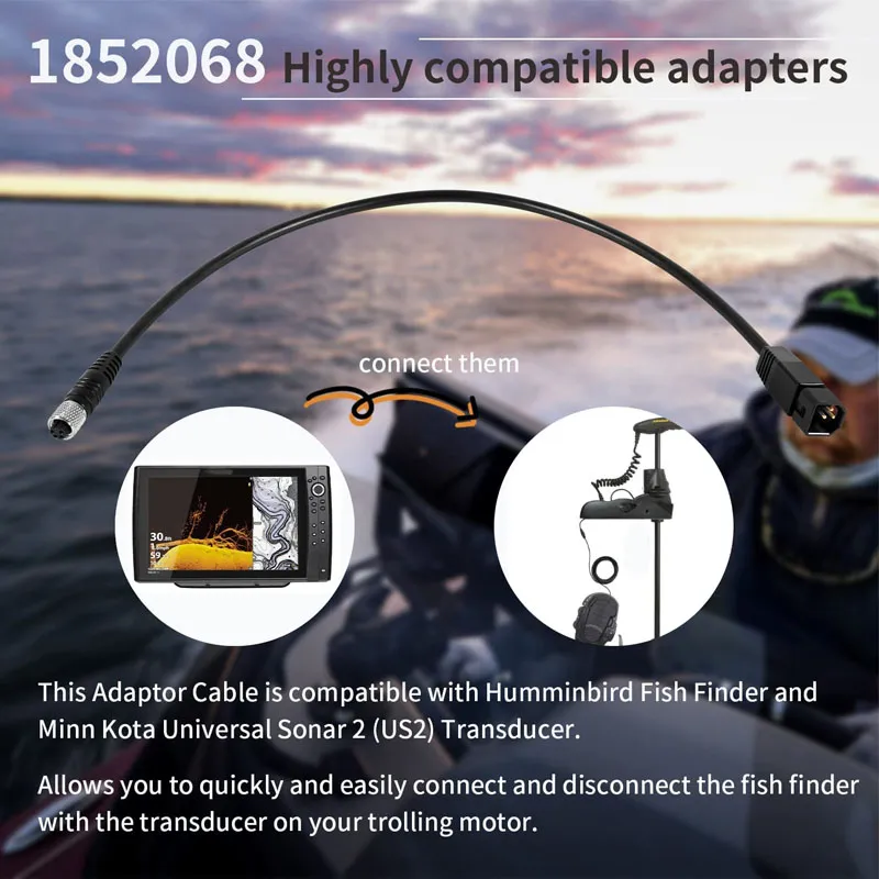 us2 compatible fish finders MKR-US2-10 Universal Sonar 2 Adaptor Cable Fit for Lowrance Finder Works on Sonar Transducer on Minn Kota Trolling Motor Replaces for 1852060, MKR-US2-10, 29594 : Electronics waypoints and routes with other Garmin chartplotters MINN KOTA US2/MKR-US2-15 - Lowrance