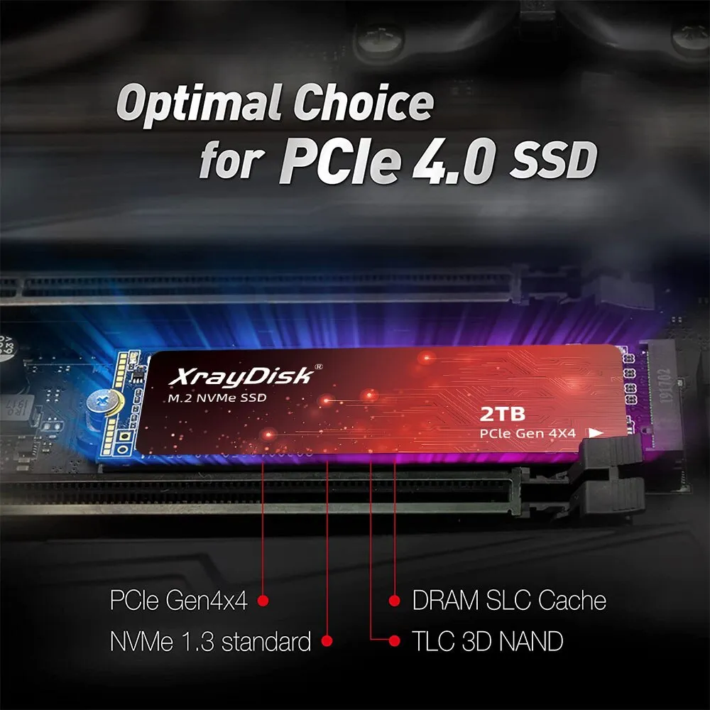 内蔵型SSD XrayDisk 2TB Pro M.2 NVMe SSD Xraydisk M.2 1TB 2TB NVMe PCIe 4.0 Gen4 Internal SSD with Read