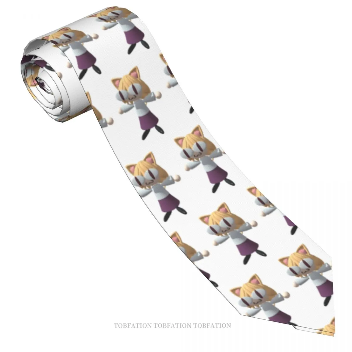 DHgate.com:8cm Wide 3D Neco Arc Polyester Necktie for