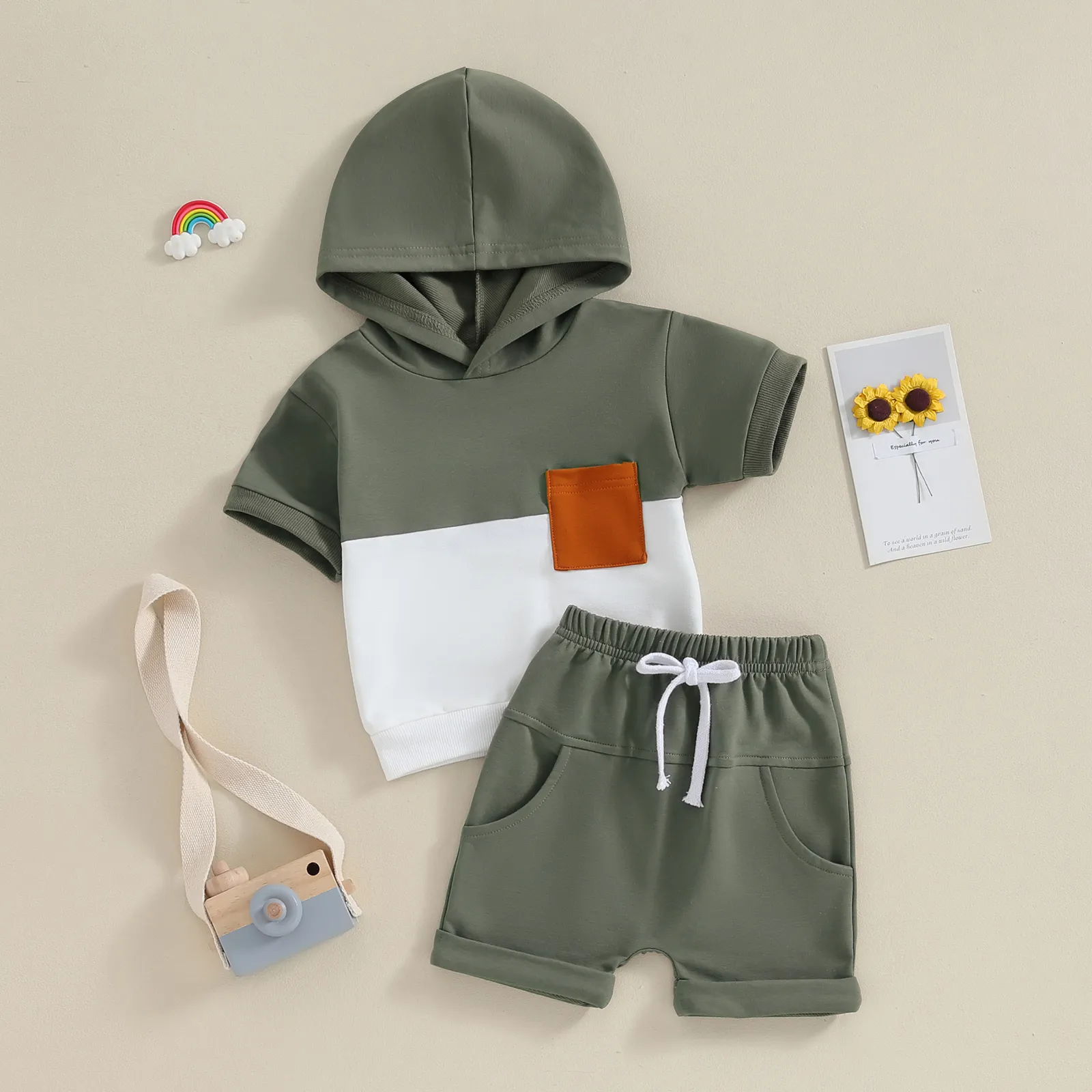 Summer Baby Boys Outfit Set Casual Two Piece Kids Clothes With - Main Image