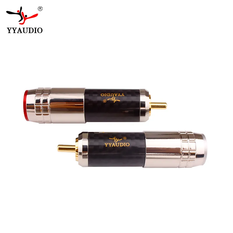 Rca Plug Adapter 24K Gold RCA Plug Adapter with Lock - HiFi Audio Video Cable Connector ...