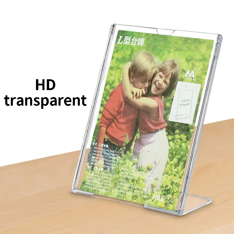 A4 Table Rack Acrylic L-Shaped shelves for display for A4 and A5 Table Cards with ...