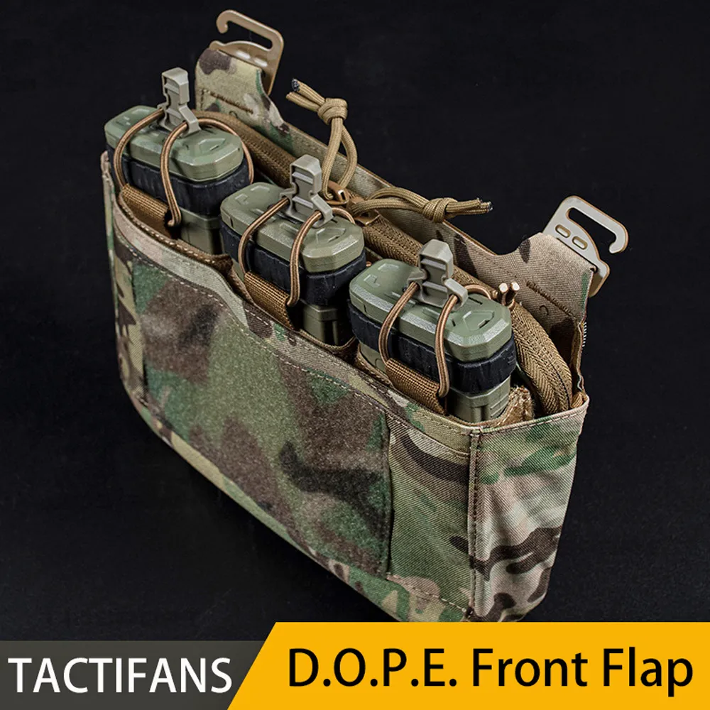 wholesale DOPE Front Flap Fanny Pack w/ Triple Mag Insert for Plate Carrier  Vest in Black
