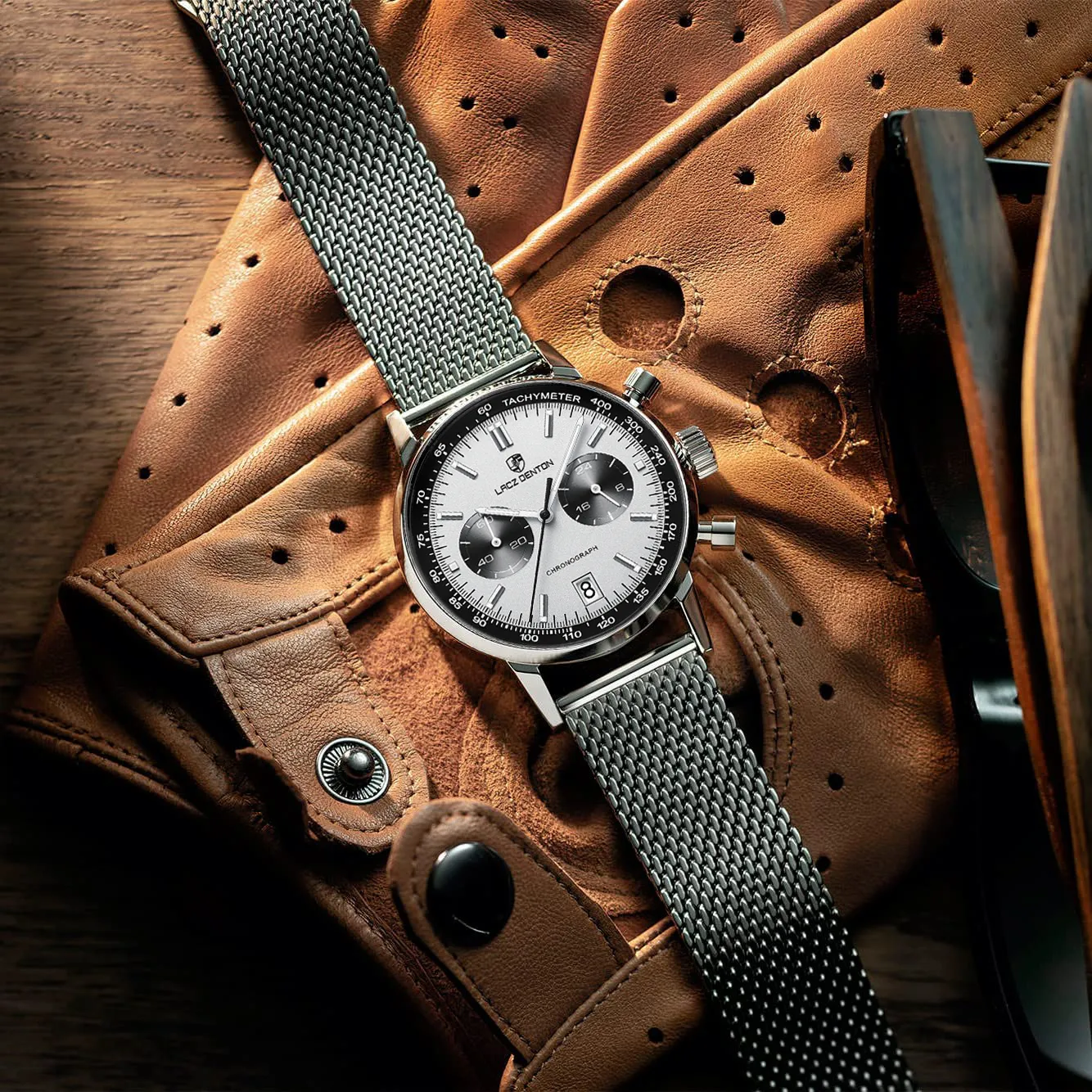 LACZ DENTON 2024 Mens Quartz Watch VK64 Waterproof Sport