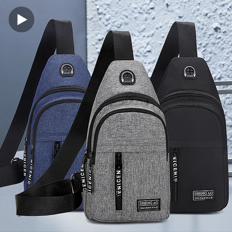 Bolso Bandolera Convertible Unisex - Mochila Cruzada, De Pecho O Hombro, Nailon, Para Senderismo Y Viaje