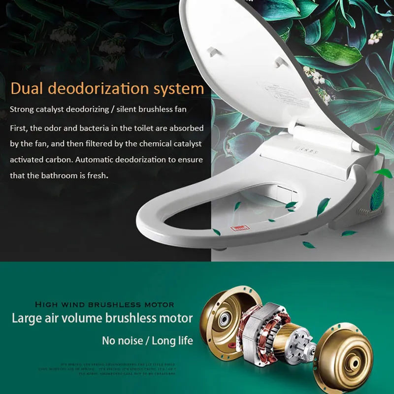 Ivyel J-2 Smart Electric Bidet For Toilet Seat, Fits Elongated Toilet,Warm Water,Heated Bidet Toilet Seat,Heated Dryer,Child Function,Stainless Steel